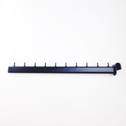 Флейта (кронштейн) на перемычку черная прямая на 10 шариков, 45 см (575-19-12)
