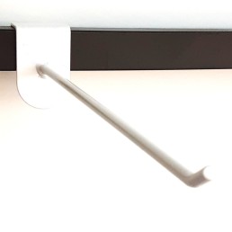Гачок(флейта) для торгового обладнання в магазин одягу білий, 10 см, 15 см, 20 см, 25 см  (800-01-46)