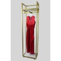 Стійка - вішалка для довгих суконь, пальто в магазин одягу золота (800-01-29)