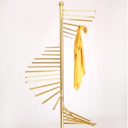 Стойка вешалка золотая для шарфов, платков, аксесуаров в магазин одежды (700-02-46)