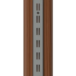 Рейка (профиль) хромированная двойная деревянная, 2 м (555-01-03)