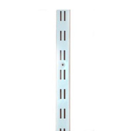 Рейка (профиль) двухрядна біла 2 м, торгове обладнання для магазину одягу (555-01-01)
