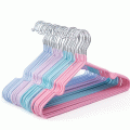 Детские вешалки плечики металлические с силиконовым покрытием (все цвета), 30 см, 10 шт