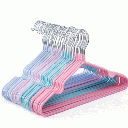 Детские вешалки плечики металлические с силиконовым покрытием (все цвета), 30 см, 10 шт (04-03-00)