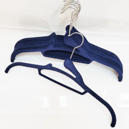 Плечики вешалки бархатные синие, 40 см, 5 шт (07-01-03)