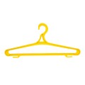 Вешалки плечики пластиковые для верхней одежды желтые, 42 см, 46 см, 5 шт (01-70-04)