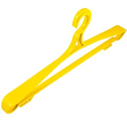 Вешалки плечики пластиковые для верхней одежды желтые, 42 см, 46 см, 5 шт (01-70-04)