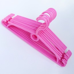 Вішалки плічка пластикові для одягу рожеві Польща, 40 см, 10 шт (01-40-03)