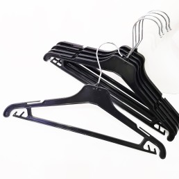Вішалки плечики для одягу з перекладиною чорні, 42 см (02-23-14)