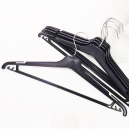 Вішалки плечики для одягу з перекладиною чорні, 45 см (02-23-15)