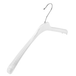 Плічка вішалки пластикові для трикотажу білі, 42 см (02-25-05)