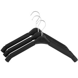 Плечики вешалки поролоновые мягкие с перламутровой черной вставкой, 42 см (11-01-06)