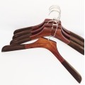 Деревянные вешалки тремпеля с бархатным плечом для одежды, 43 см