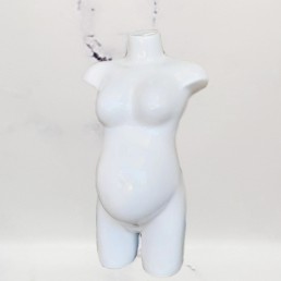 Манекен женский белый торс беременной женщины (104-01-10)