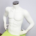 Торс манекен мужской белый для магазина одежды  (104-01-09)