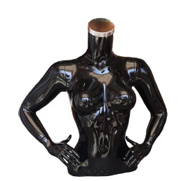 Торс манекен женский черный для магазина одежды  (104-01-07)