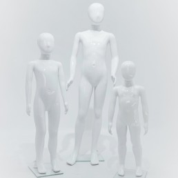 Манекен дитячий білий для магазину одягу, 140 см (103-01-97)
