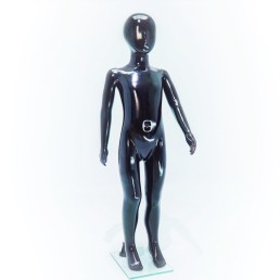 Манекен дитячий чорний лакований для магазину одягу, 110 см (103-01-98)