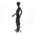 Манекен подростковый черный глянцевый для магазина одежды, 140 см (103-01-99)