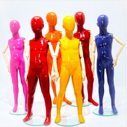 Манекени дитячі безликі кольорові для магазину одягу (103-01-100)