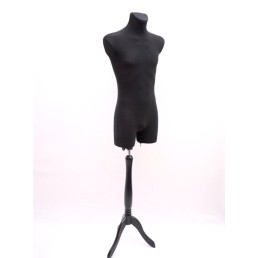 Манекен портновский пенопластовый мужской для шитья черный  (105-04-02)