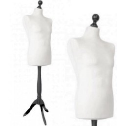 Манекен кравецький чоловічий для шиття пінопластовий білий (105-04-01)