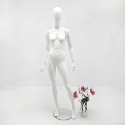 Манекен жіночий гіпсовий білий матовий для одягу (101-01-71)