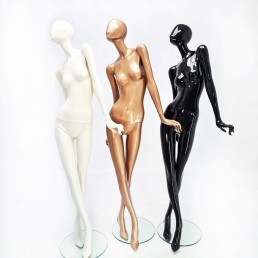 Манекен женский абстрактный черный для магазина одежды (101-07-23)