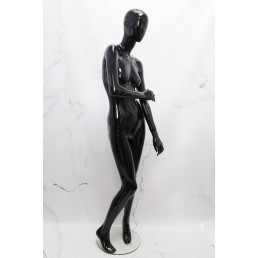 Манекен женский лакированный черный для магазина (101-01-14)
