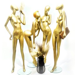 Манекен жіночий ексклюзивний золотий для магазину одягу (101-07-15)
