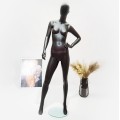 Манекен женский матовый черный для магазина одежды (101-01-41)