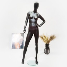 Манекен женский матовый черный для магазина одежды (101-01-41)