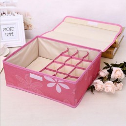 Органайзер для белья с крышкой розовый (300-03-07)