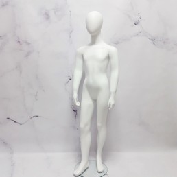 Манекен дитячий безликий білий матовий, 140 см (103-01-01)