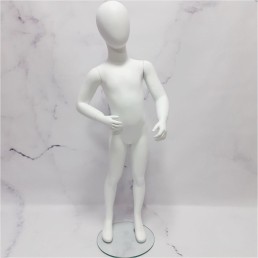 Манекен дитячий безликий білий матовий, 120 см (103-01-04)