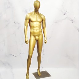 Манекен чоловічий атлетичний в повний зріст золотий (102-04-01)