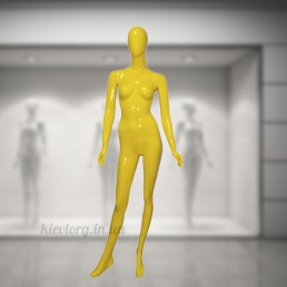 Манекен жіночий лакований в повний зріст стилізований жовтий (101-05-10)