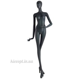 Манекен женский абстрактный высокий глянцевый черный (101-07-08)