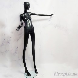 Манекен женский абстрактный матовый высокий черный (101-07-09)