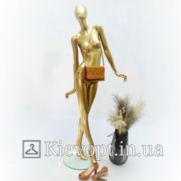 Манекен жіночий золотий в повний зріст для магазину одягу (101-07-16)