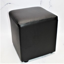 Пуф (банкетка) для магазина кожаный черный (300-01-21)