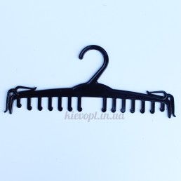 Плечики вішалки для комплектів спідньої білизни "гребінки" чорні, 27 см
