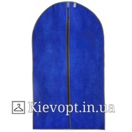 Чехол для одежды флизелиновый тканевый синий, 60х90 см