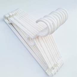 Дитячі плічка вішалки для одягу Польща білі, 31 см, 10 шт (04-01-09)