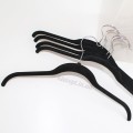 Плечики вешалки бархатные (флокированные, велюровые) без перекладины черные, 40 см