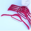 Плечики вешалки бархатные (флокированные) для одежды розовые, 42 см