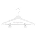 Плічка вішалки пластикові костюмні з прищіпками для спідниць та брюк, 42 см (02-24-05)