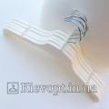 Плічка вішалки пластикові для легкого одягу білі, 43 см (02-21-10)