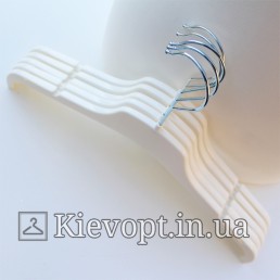 Плічка вішалки пластикові для легкого одягу білі, 38 см (02-21-11)