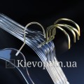 Плічка вішалки акрилові з золотим крючком, 43 см (02-01-01)